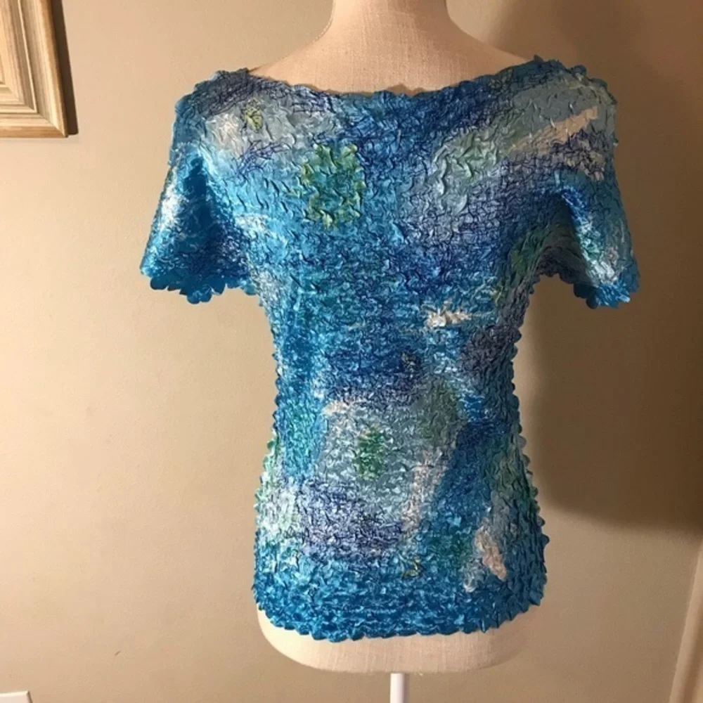Vintage Crinkled Stretchy Cute Y2K 90s Top One Size NWT